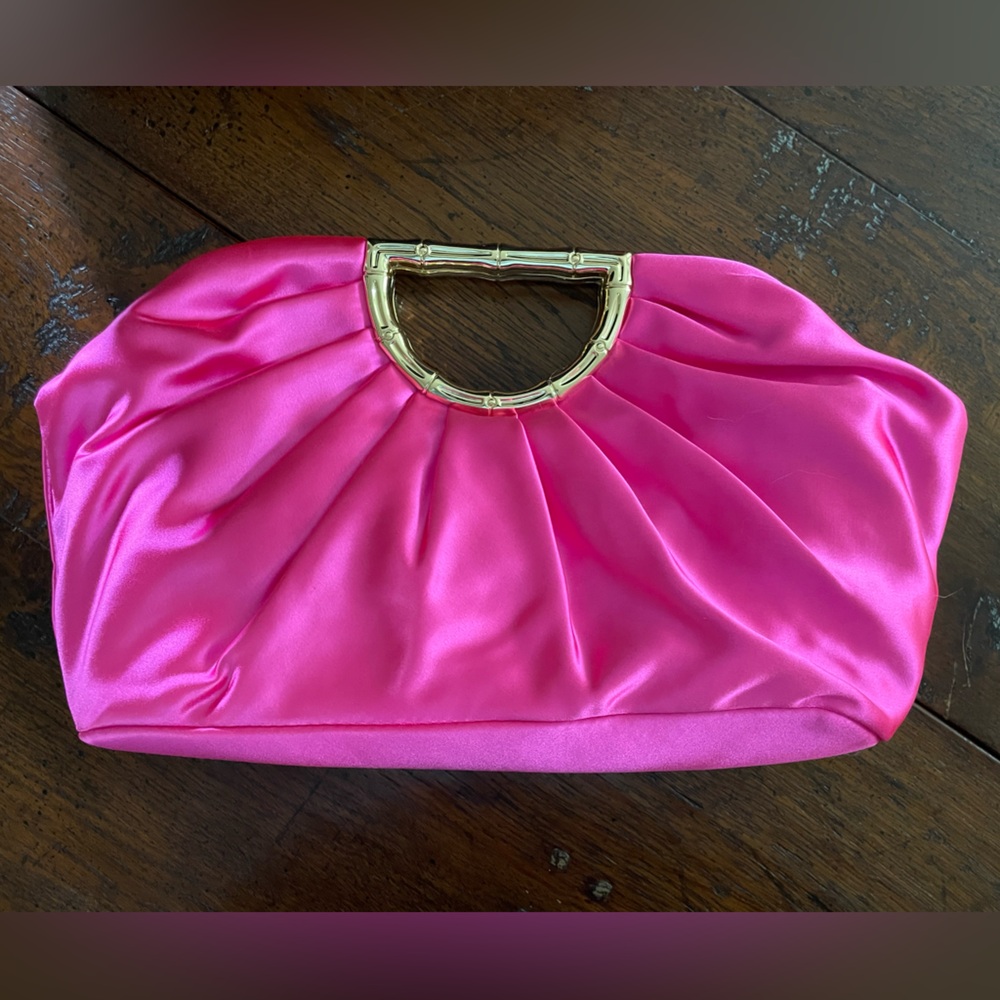 Lilly Pulitzer Pink Culver Satin Clutch